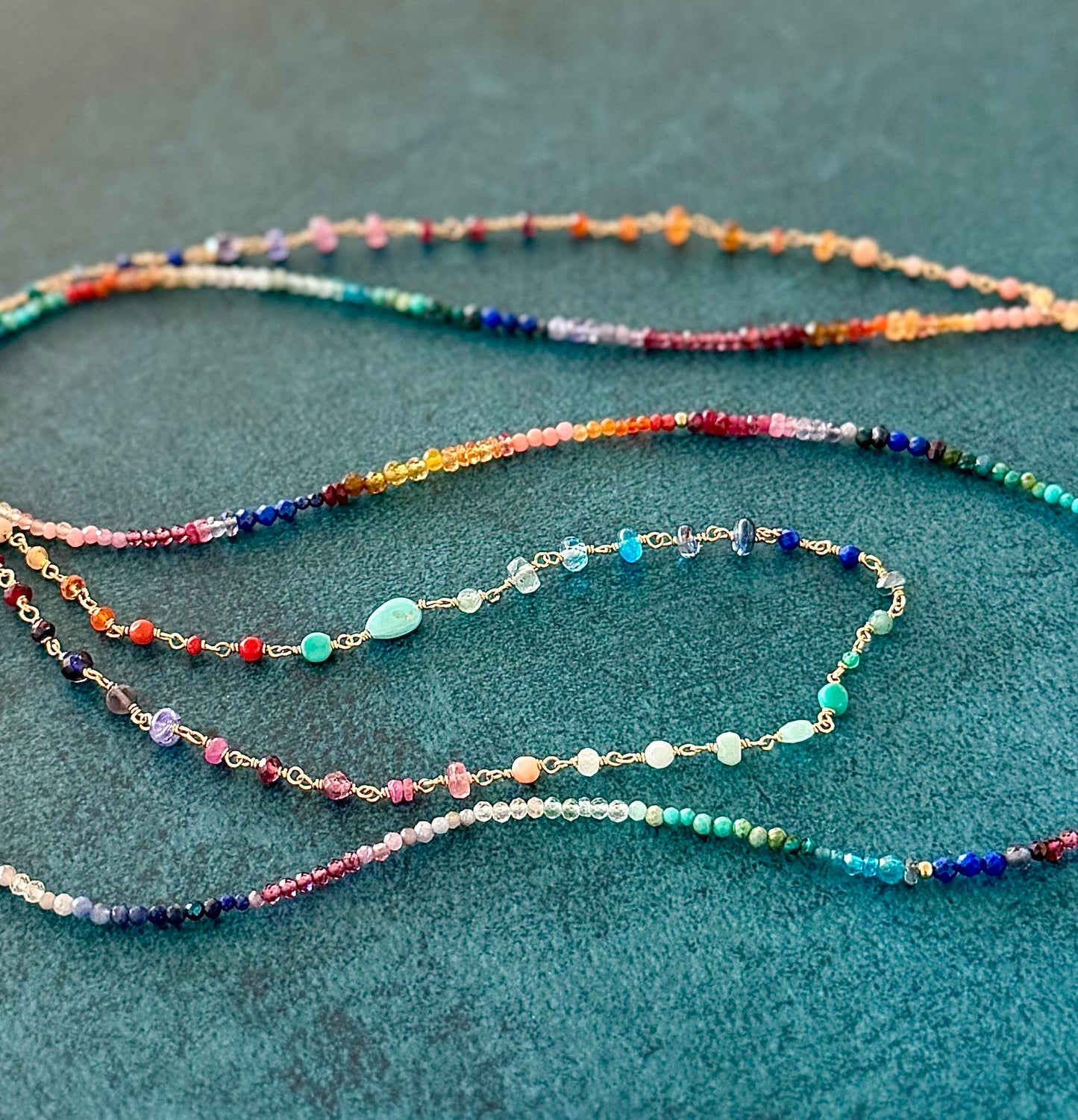 Double Strand Spectrum Necklace