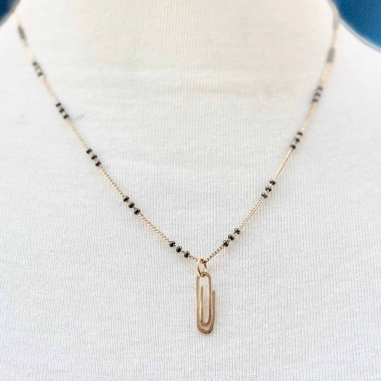 Mixed Metals 14k Goldfill Paperclip Necklace