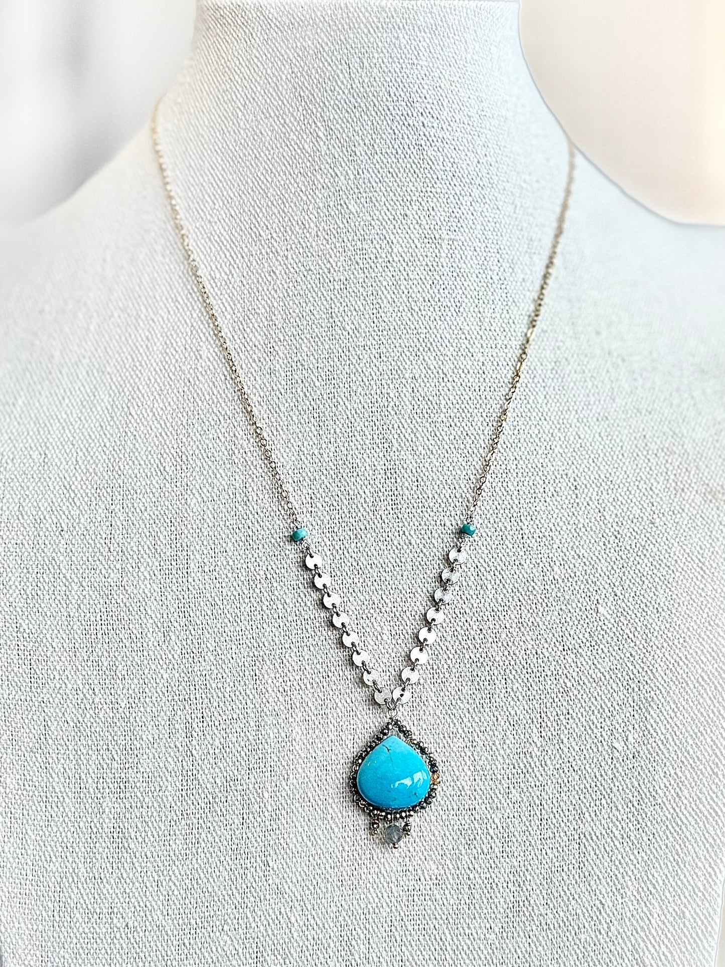 Radiate Solitaire: Turquoise on Mixed Metals