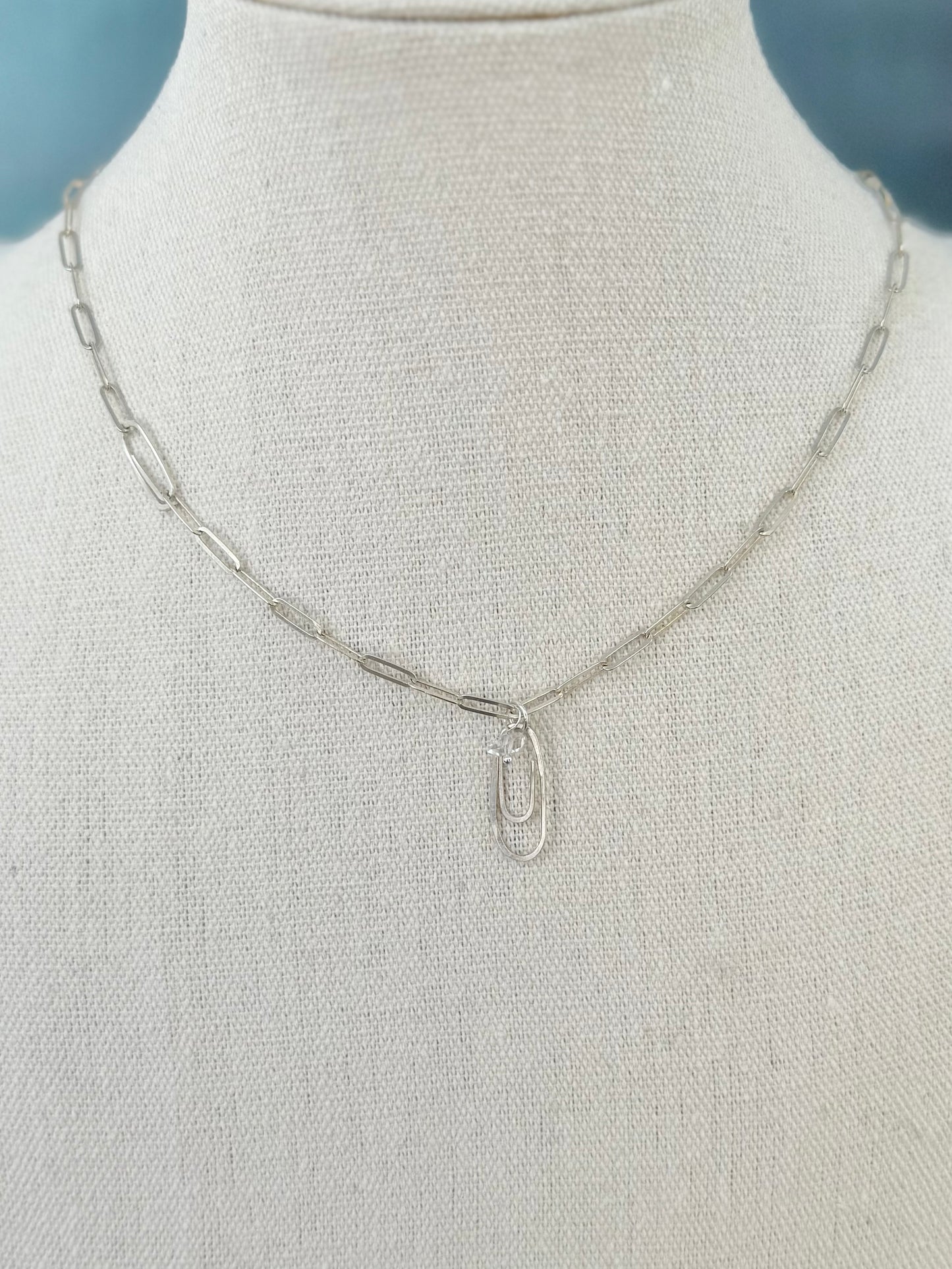 Luxe Sterling Silver Paperclip Necklace