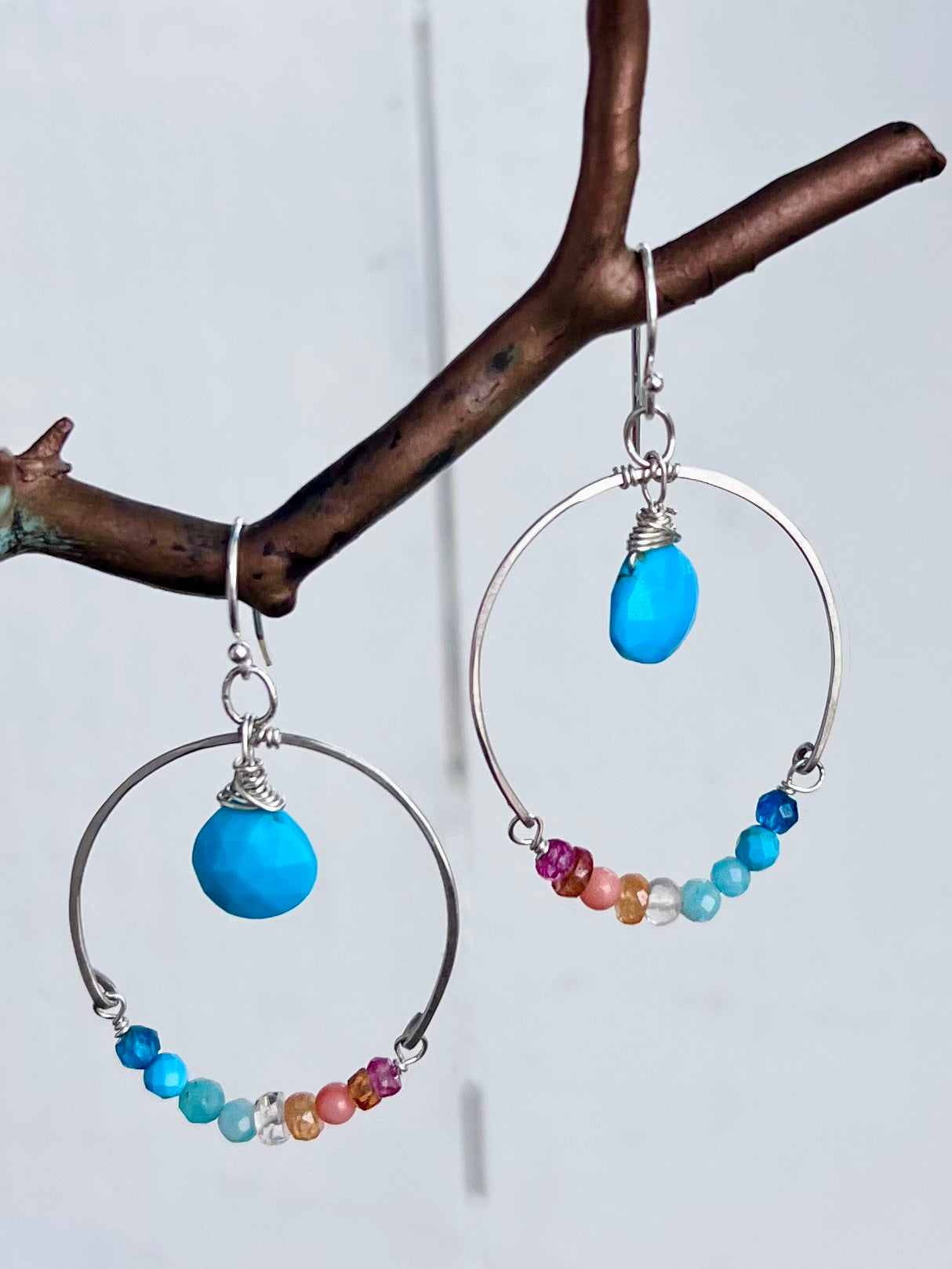 Beach Day Hoops in Silver