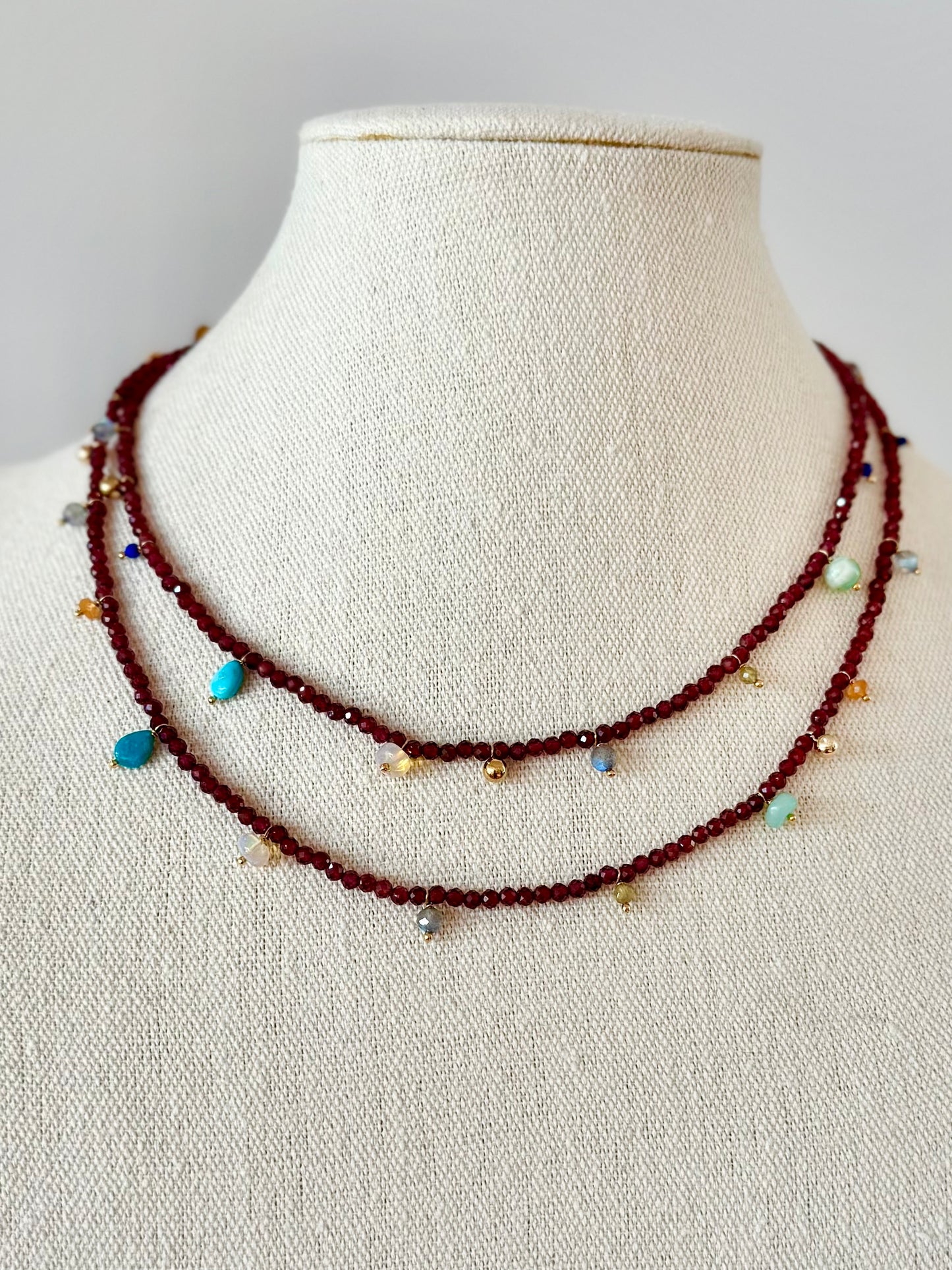 Garnet Treasure Trove Midi Necklace