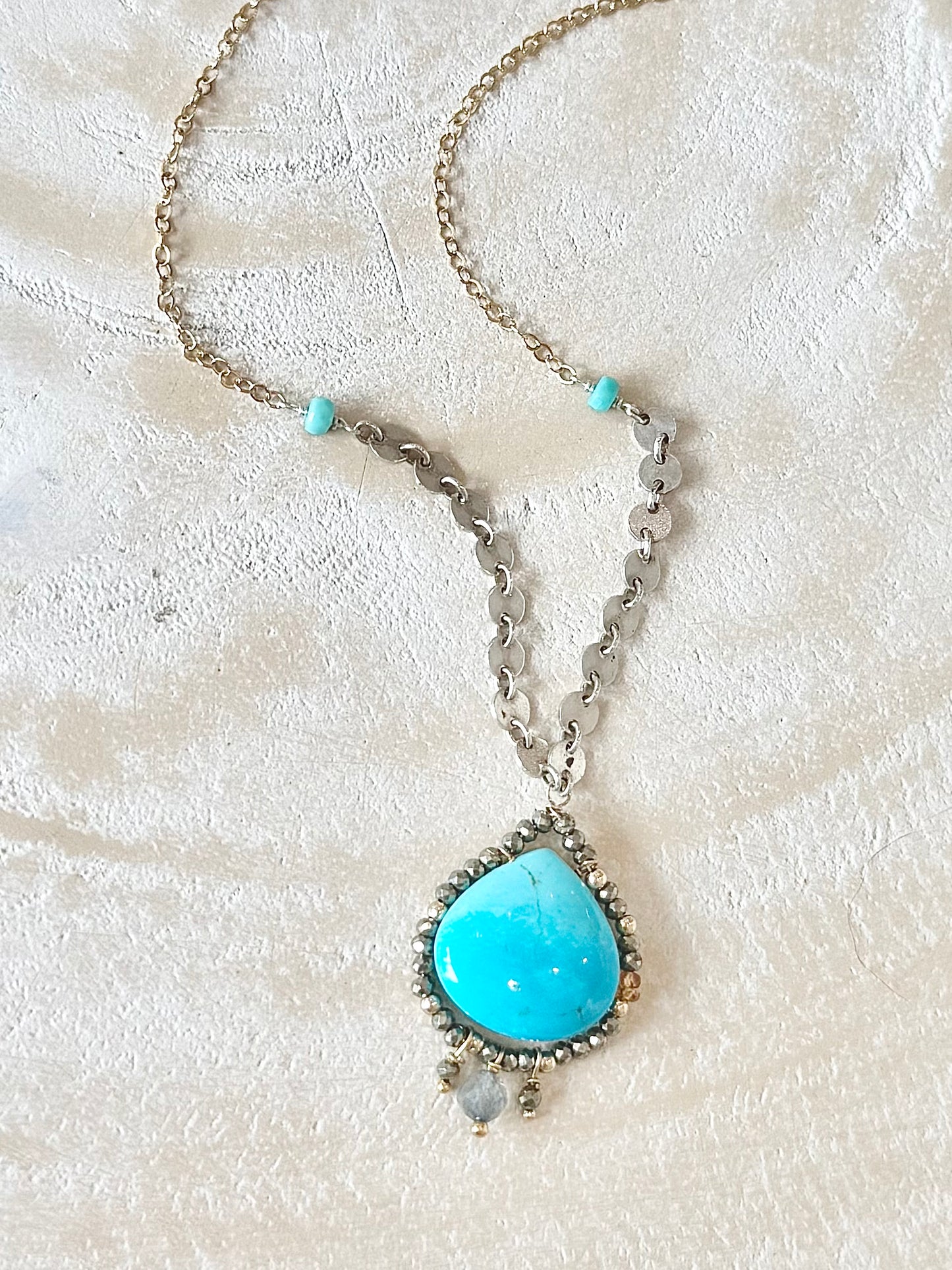 Radiate Solitaire: Turquoise on Mixed Metals