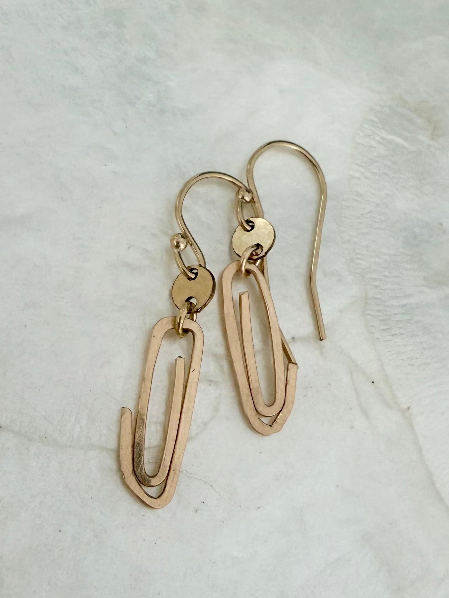 Simple Goldfill Paperclip Earrings