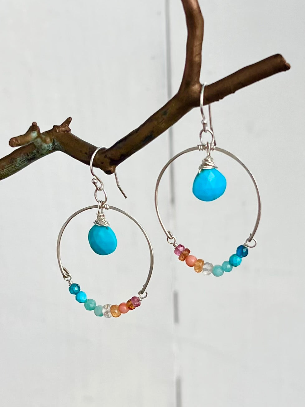 Beach Day Hoops in Silver