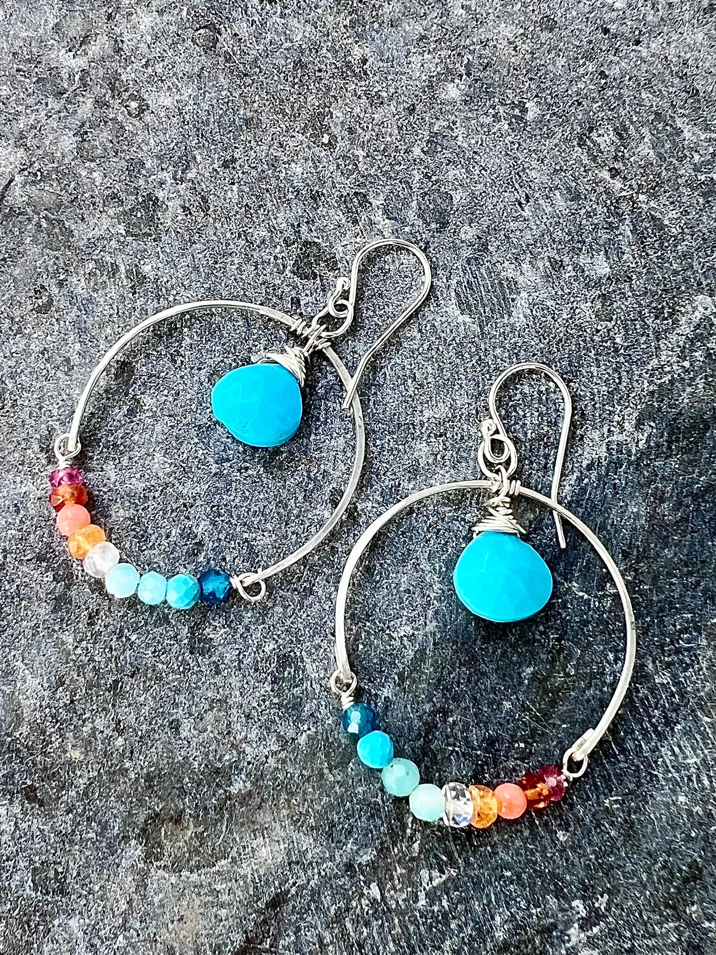 Beach Day Hoops in Silver