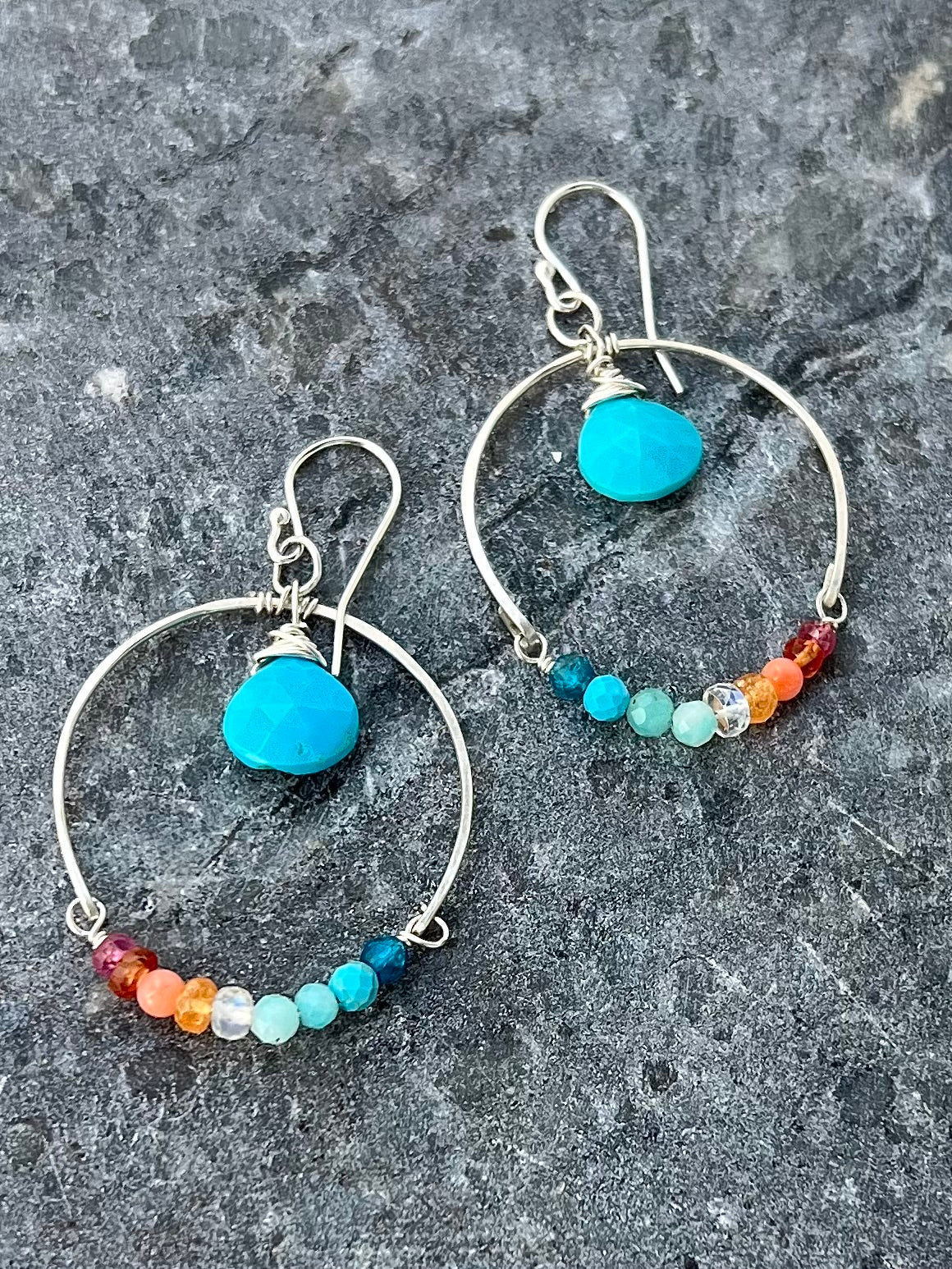 Beach Day Hoops in Silver