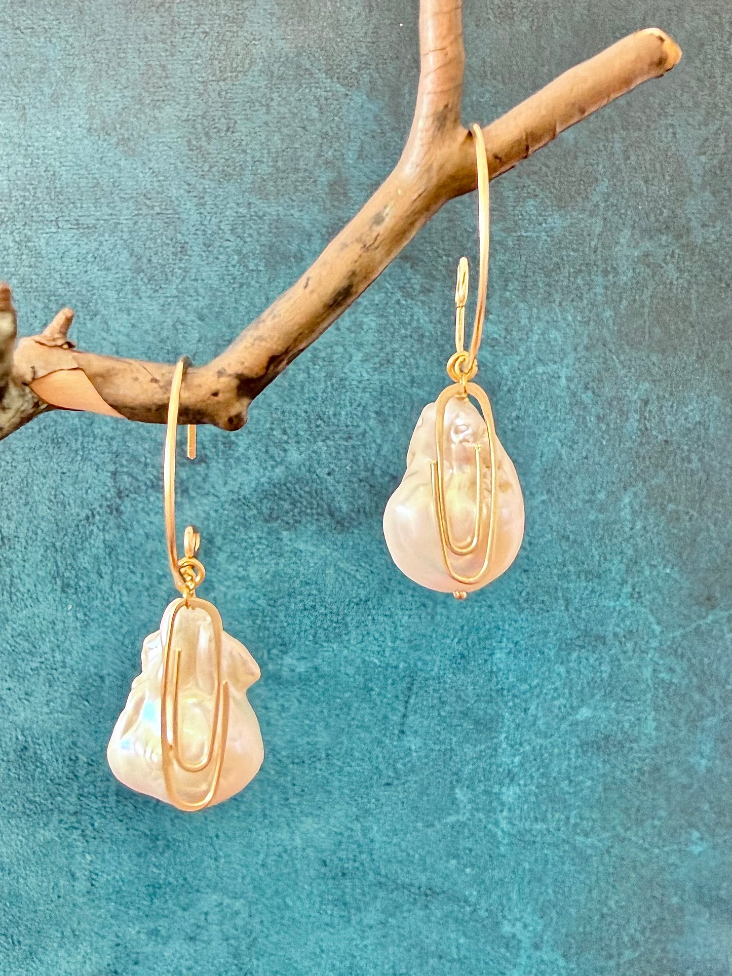 Gemstone add-ons for the Paper Clip Hoop earrings (Goldfill)