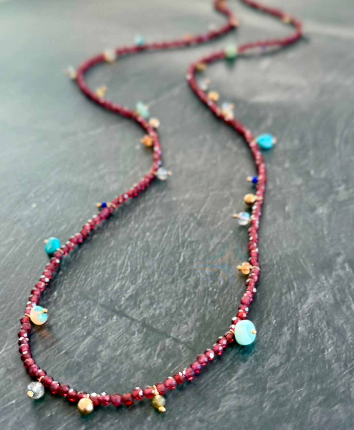 Garnet Treasure Trove Midi Necklace