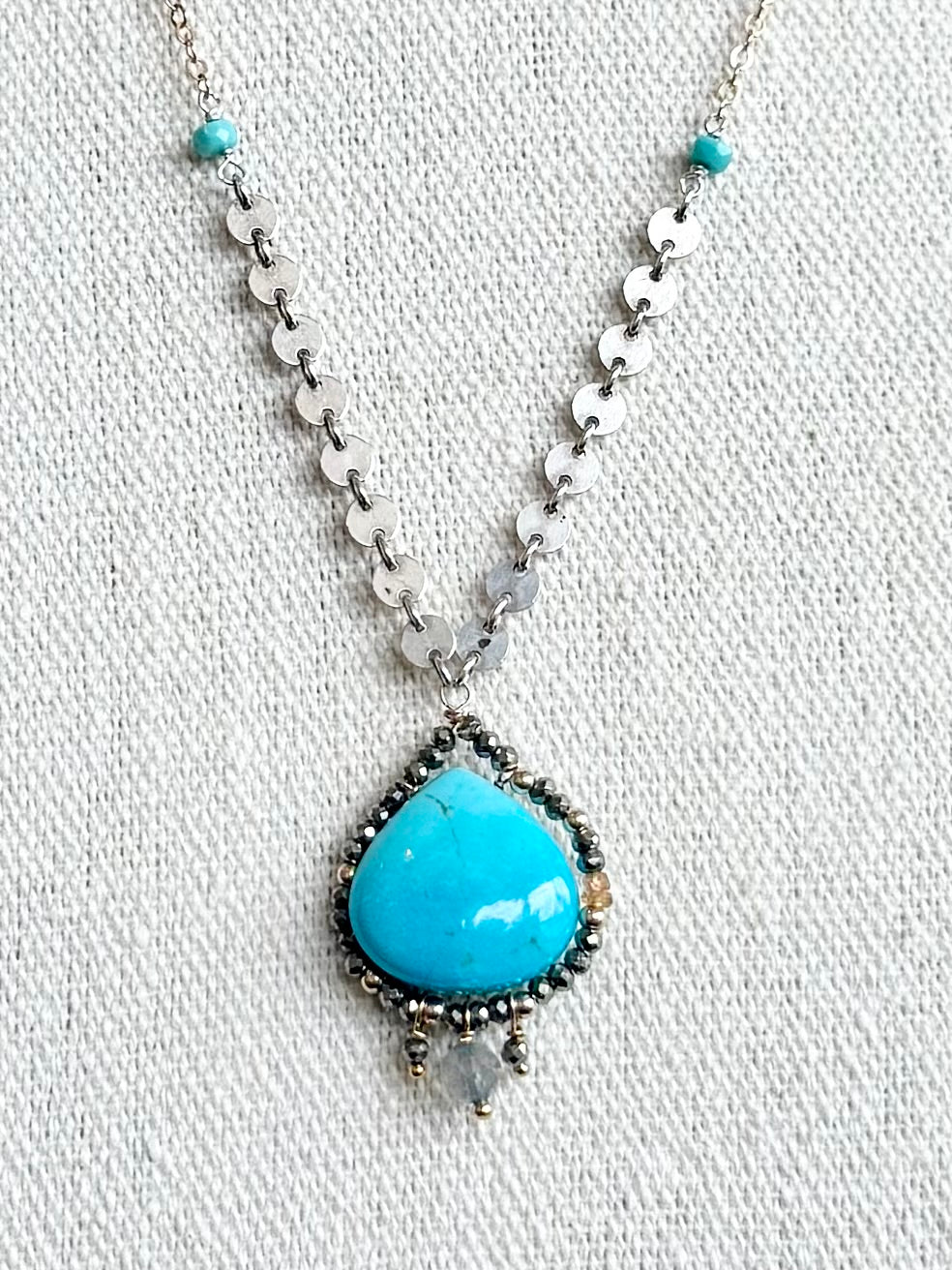 Radiate Solitaire: Turquoise on Mixed Metals