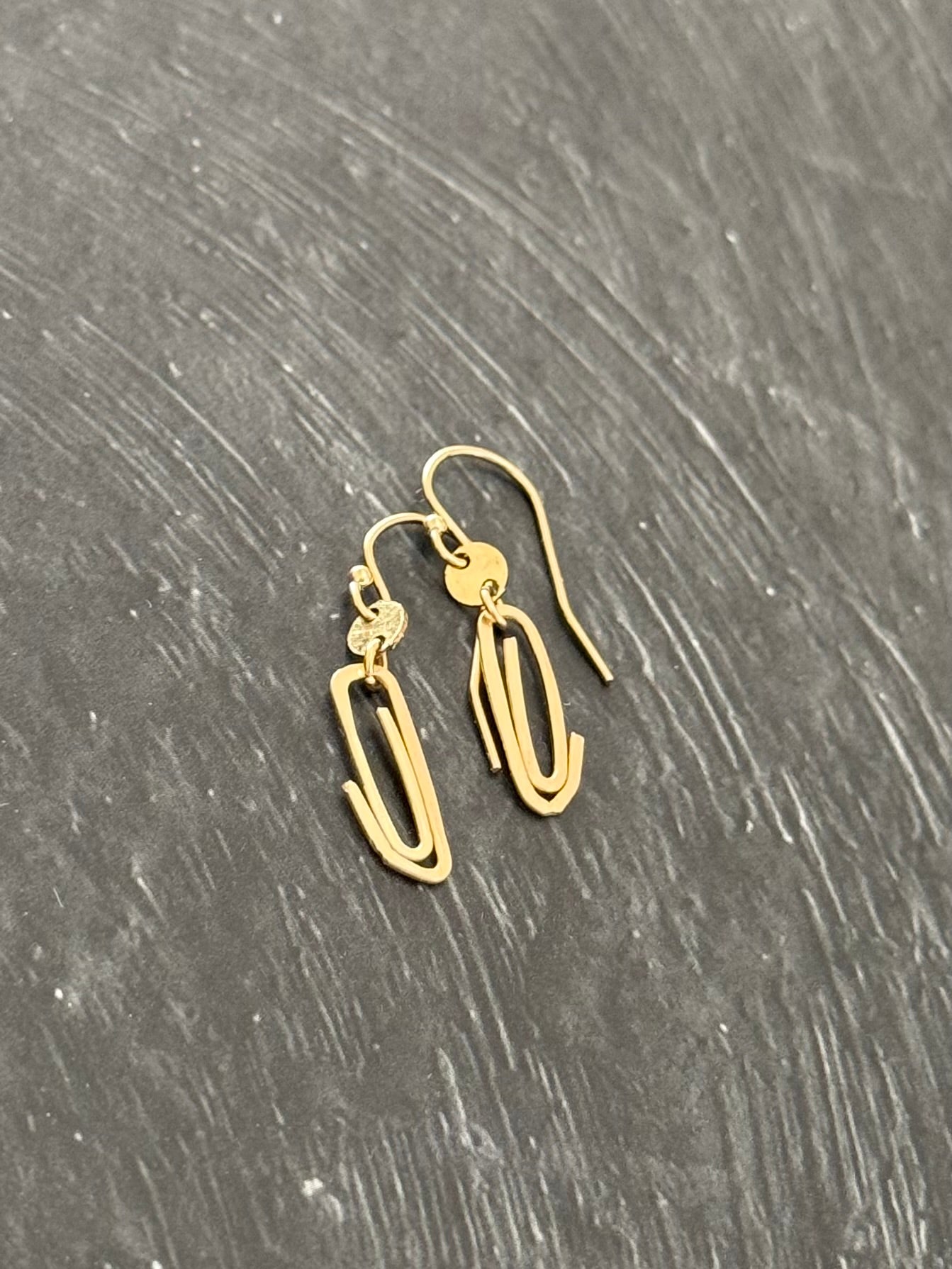 Simple Goldfill Paperclip Earrings