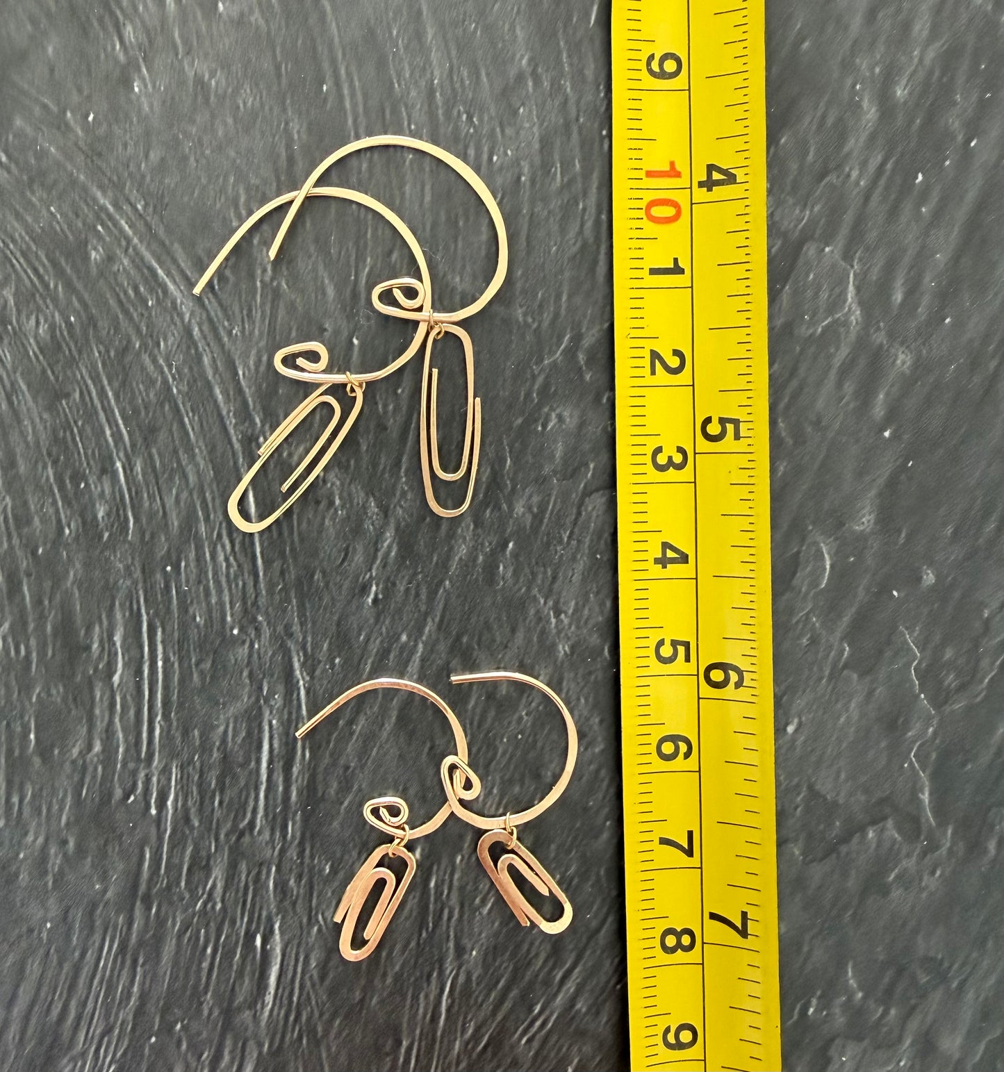 Paper Clip Hoops (14k Goldfill) with Optional Mix and Match Gems