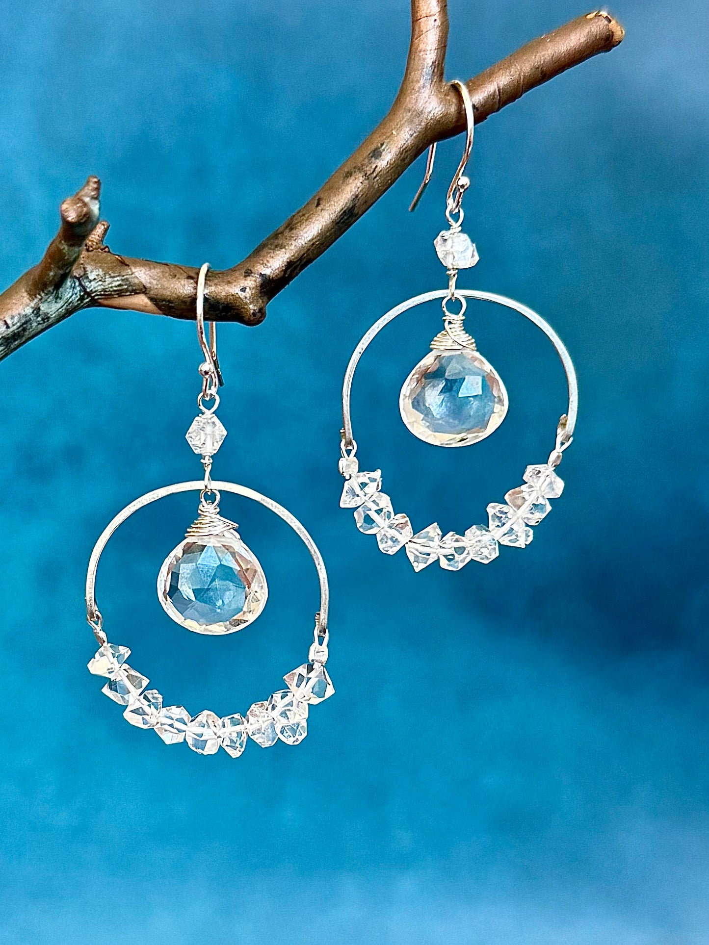 Twinkle Twinkle Hoops in Sterling Silver