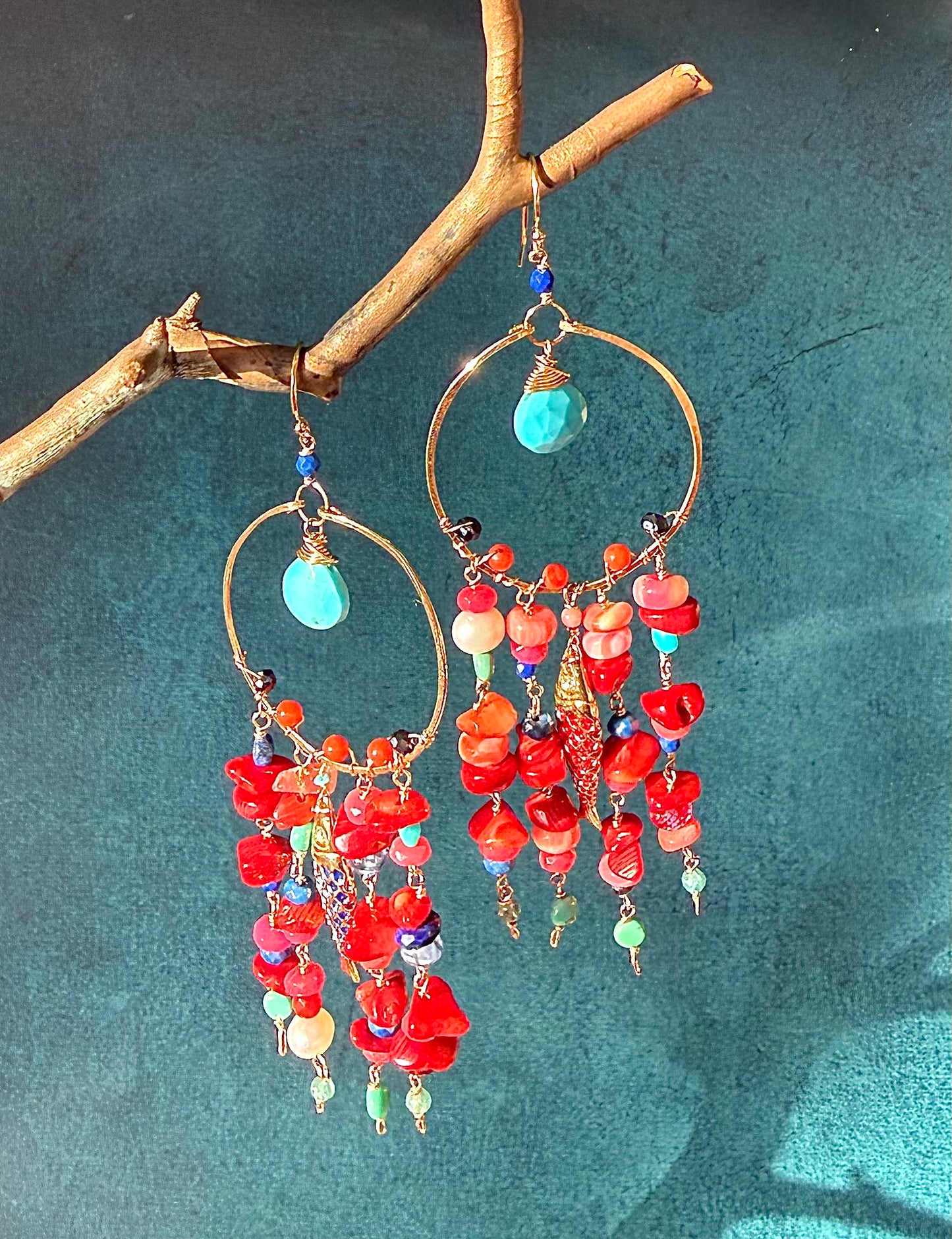 Coral Shoals Chandelier Earrings