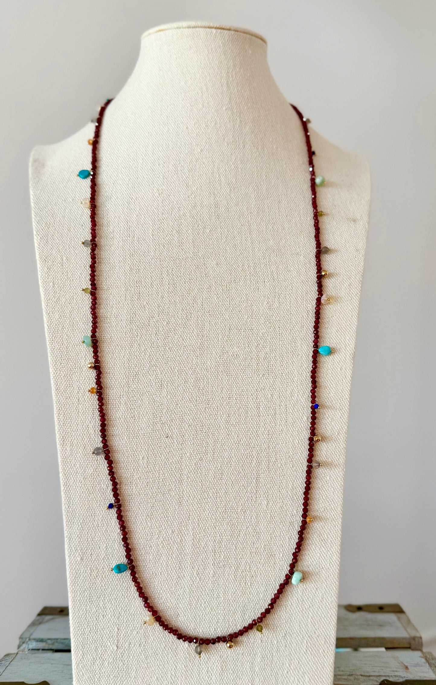 Garnet Treasure Trove Midi Necklace