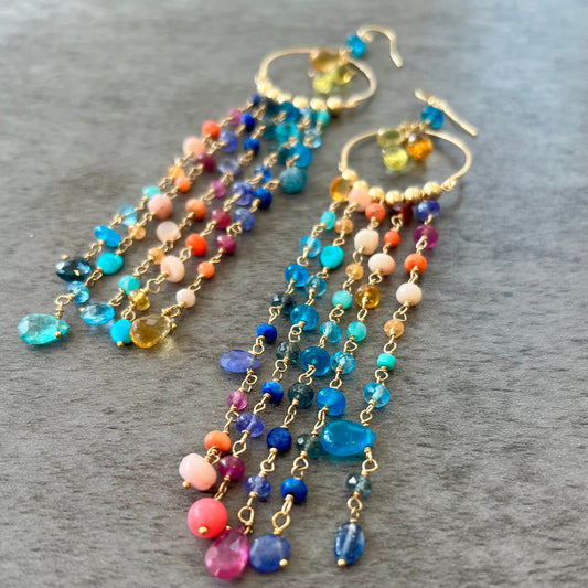 Key West Sunset Duster Chandelier Earrings