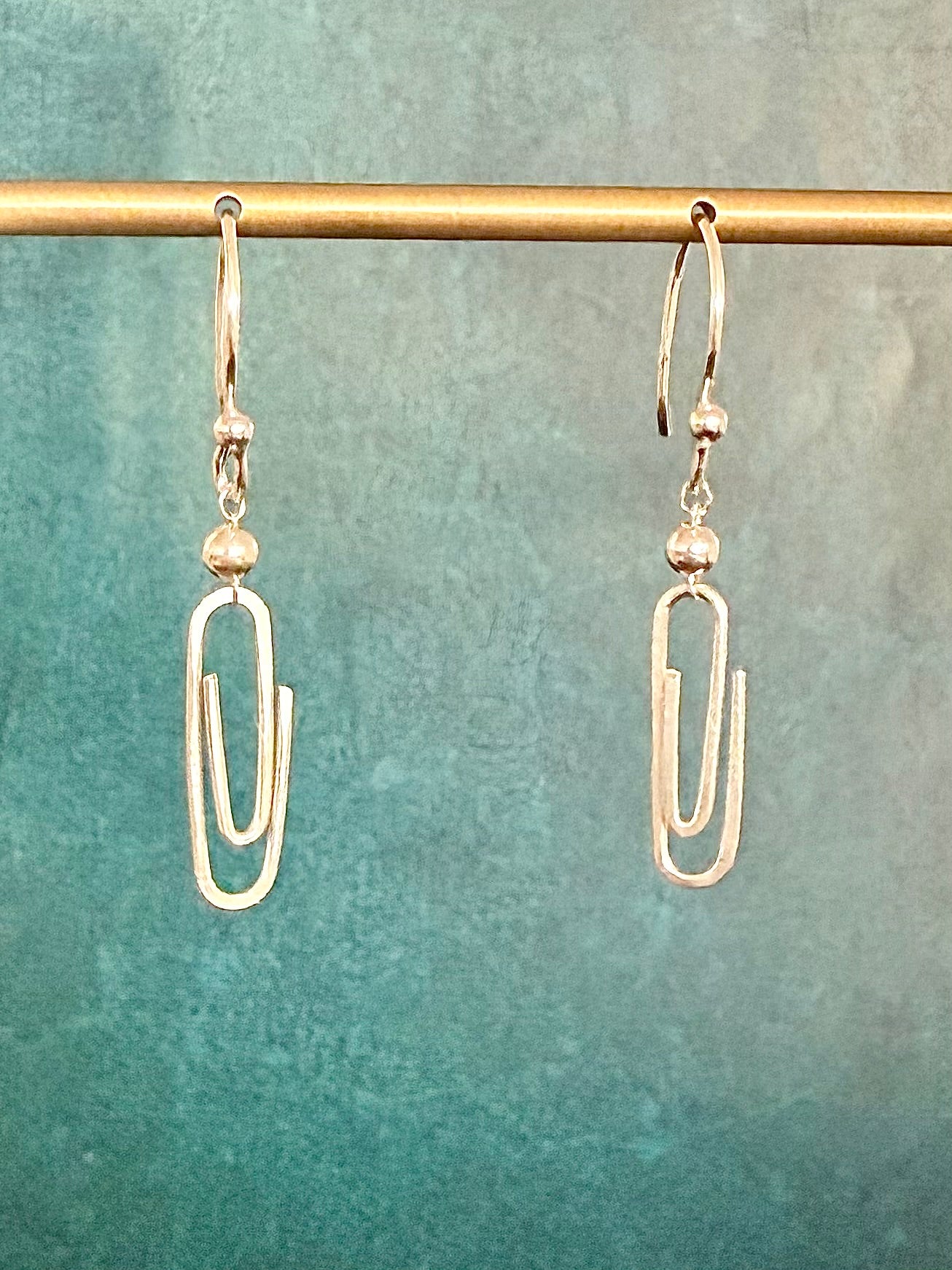 Simple Sterling Paperclip Earrings
