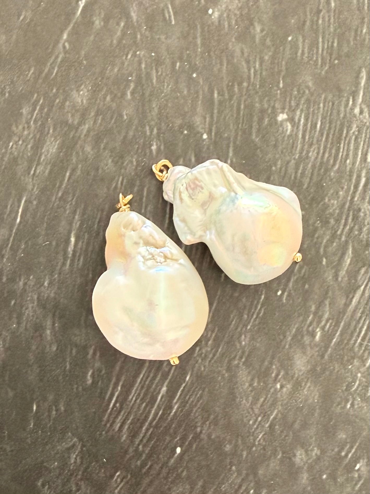 Gemstone add-ons for the Paper Clip Hoop earrings (Goldfill)