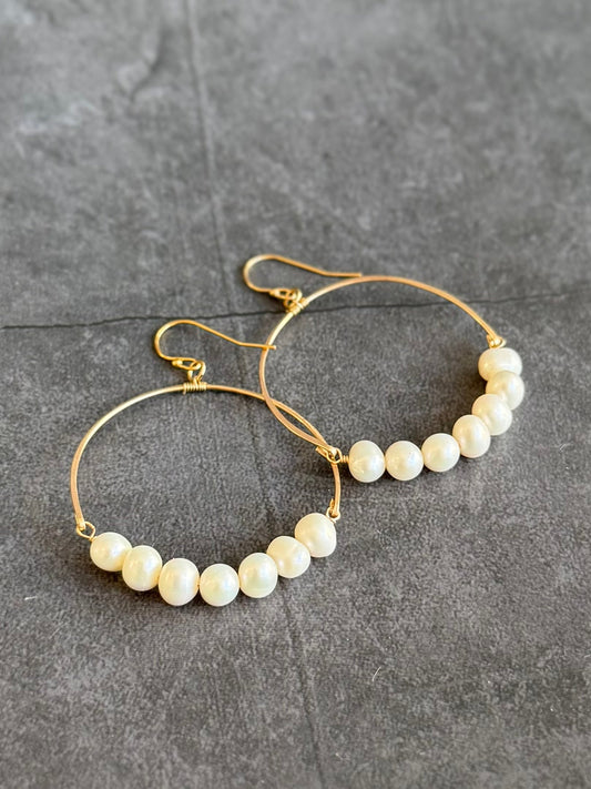 Pearl Hoops