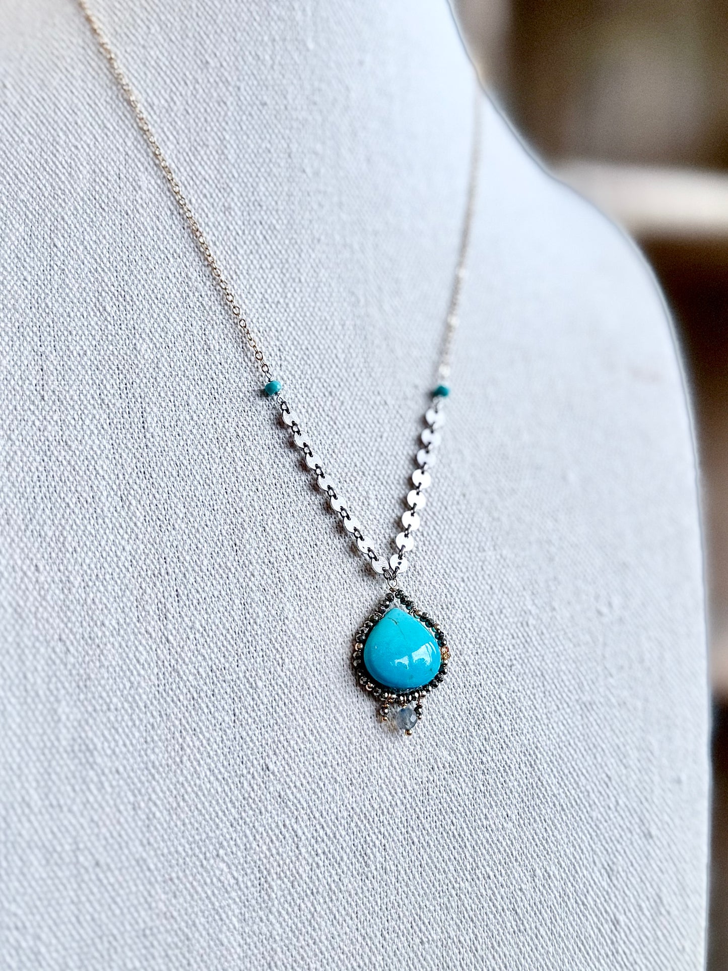 Radiate Solitaire: Turquoise on Mixed Metals