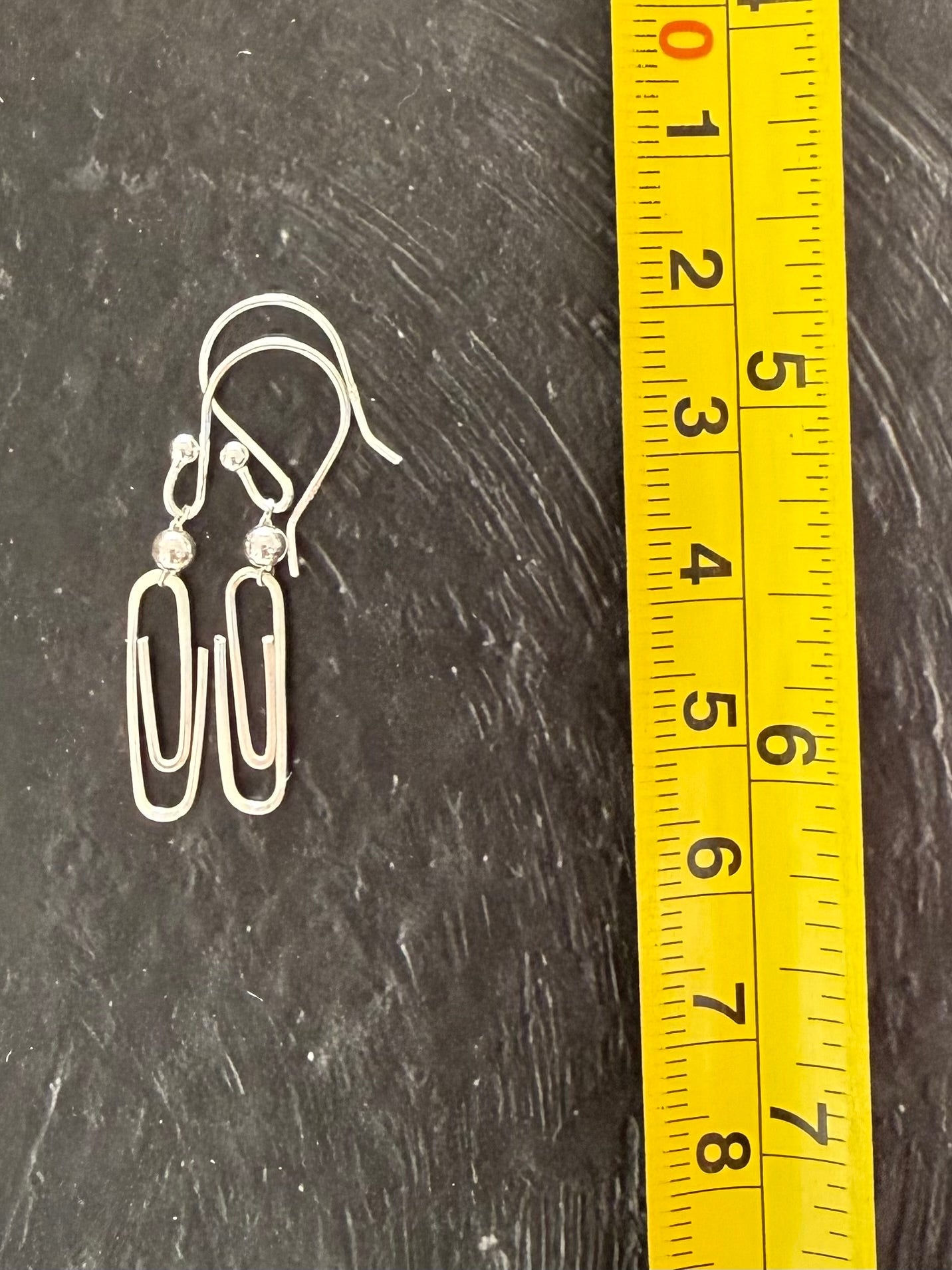 Simple Sterling Paperclip Earrings