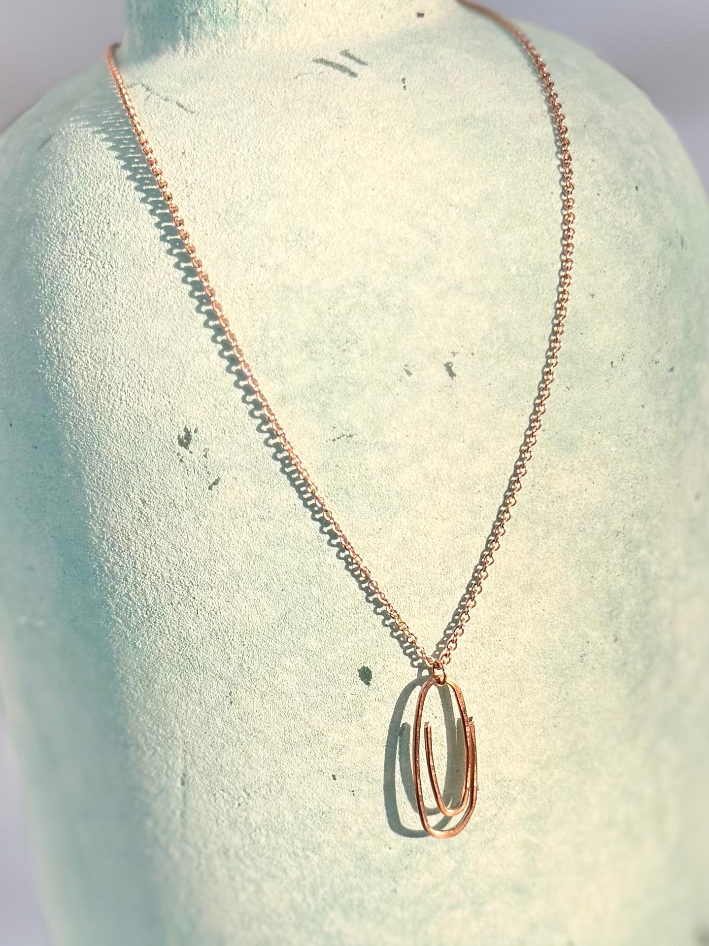 Rose Gold Paperclip Necklace
