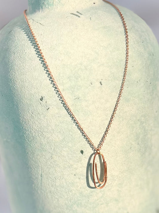 Rose Gold Paperclip Necklace