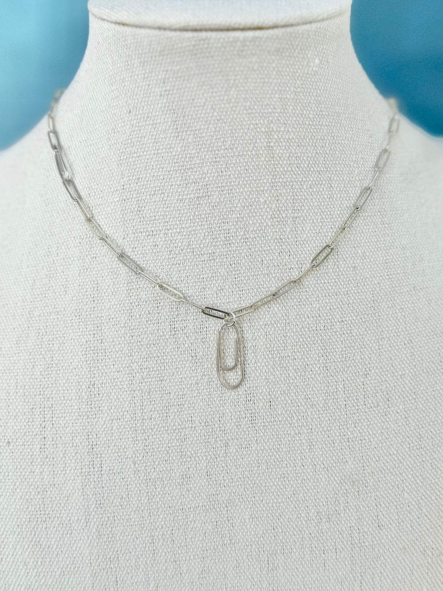 Luxe Sterling Silver Paperclip Necklace