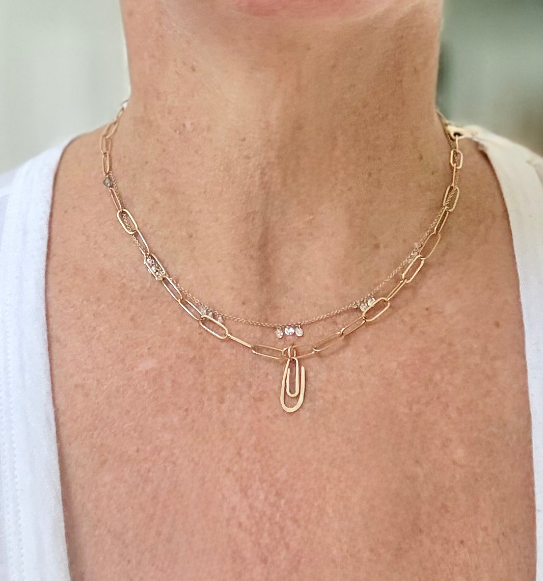 Luxe 14k Goldfill Paperclip Necklace