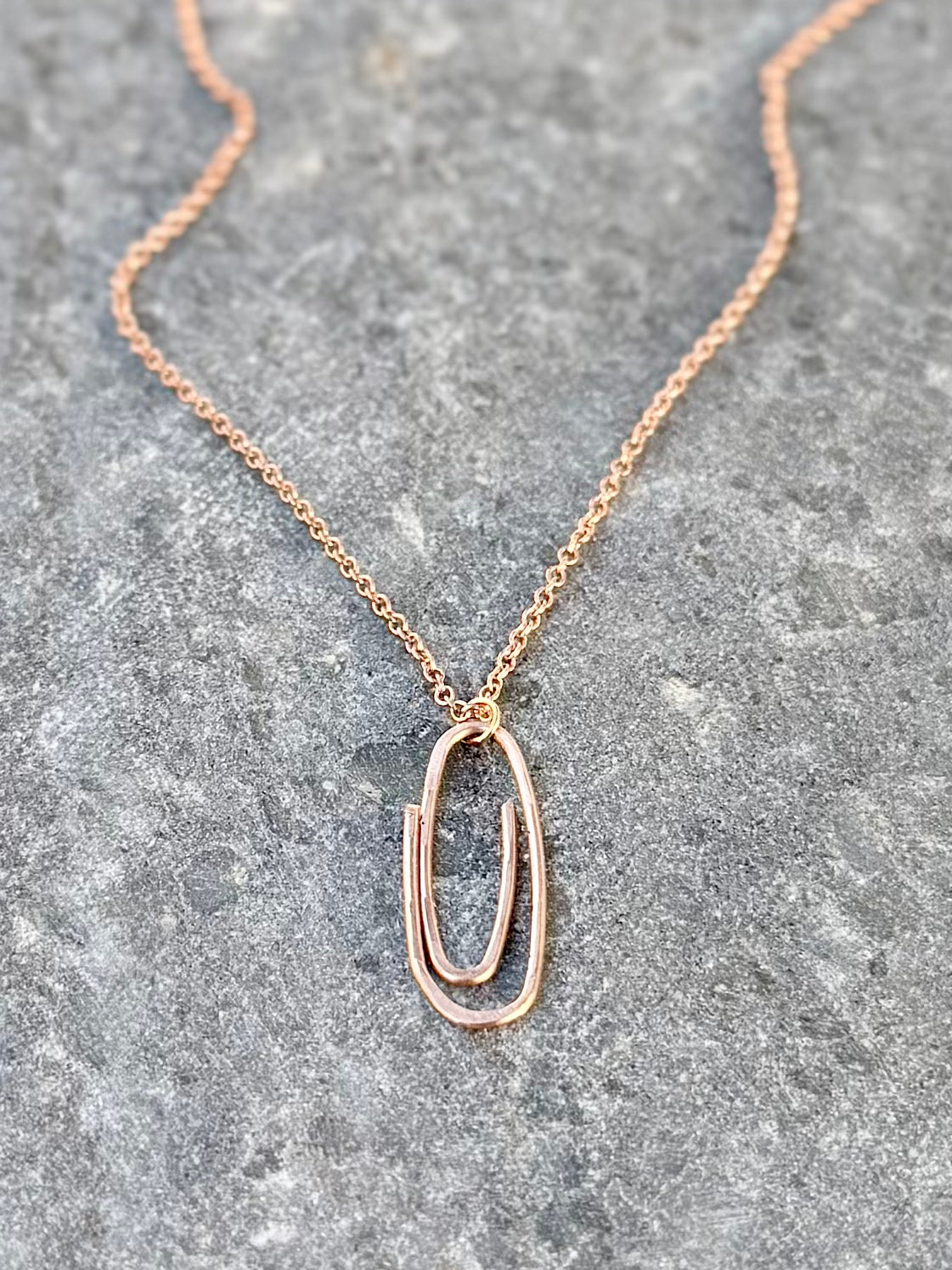 Rose Gold Paperclip Necklace