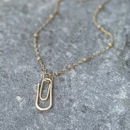 14k Goldfill Paperclip Necklace