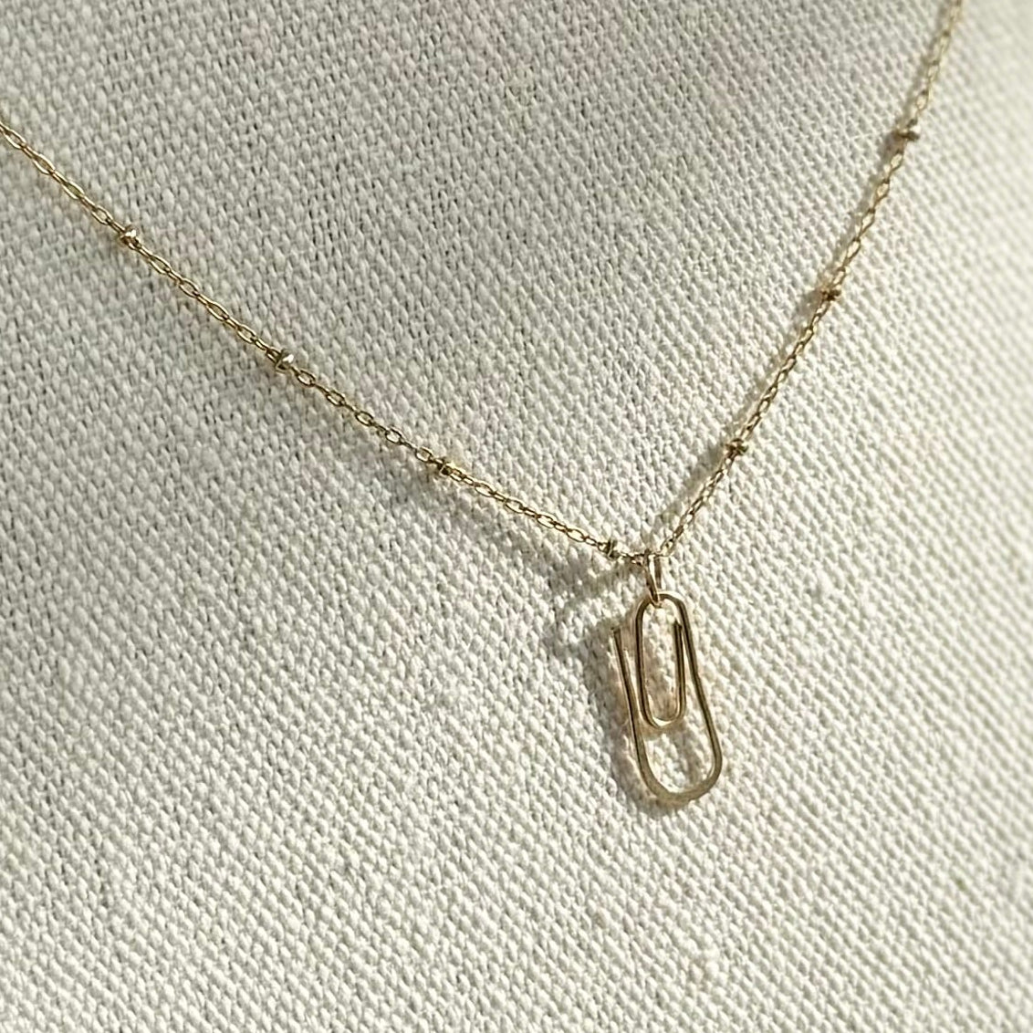 14k Goldfill Paperclip Necklace