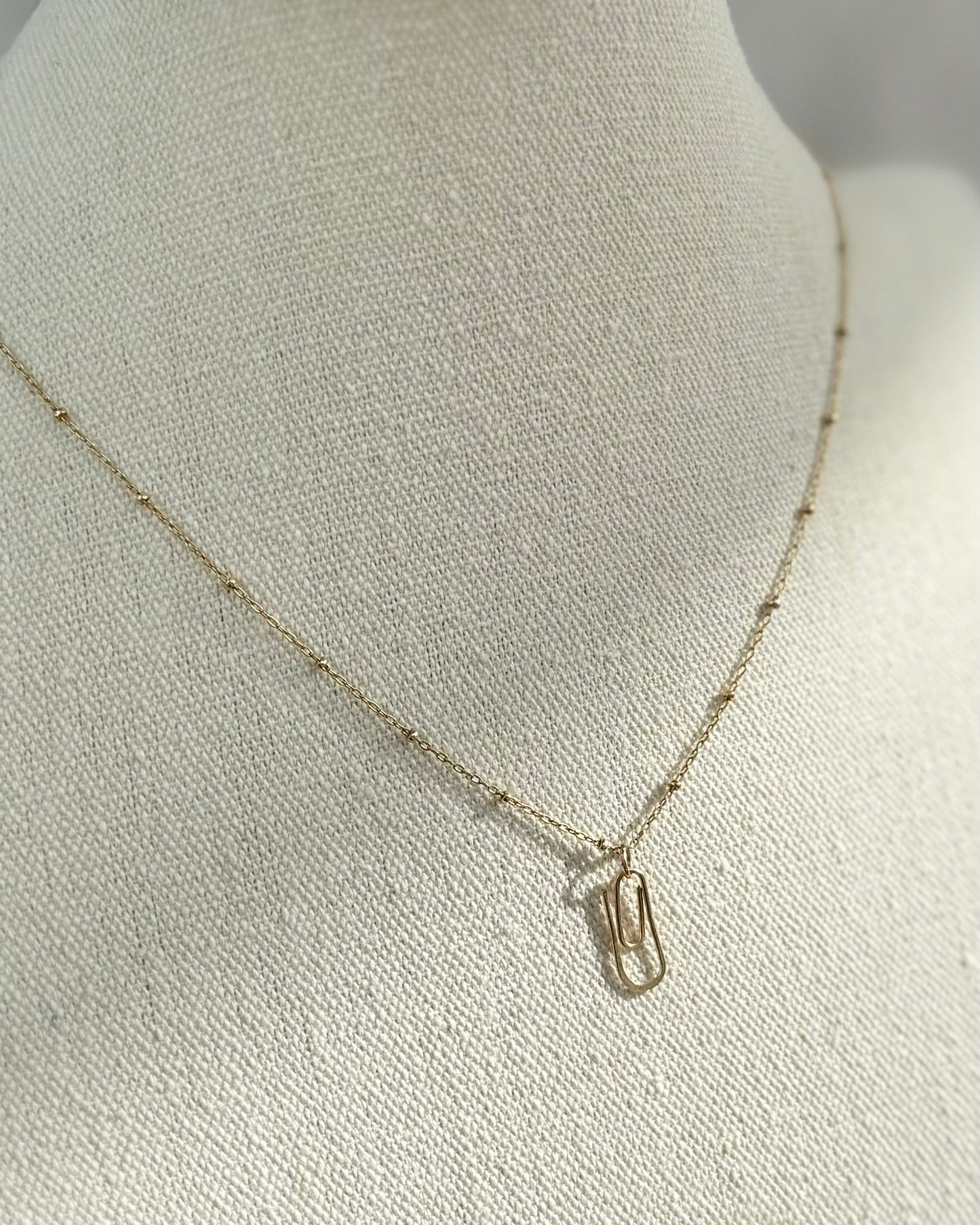 14k Goldfill Paperclip Necklace