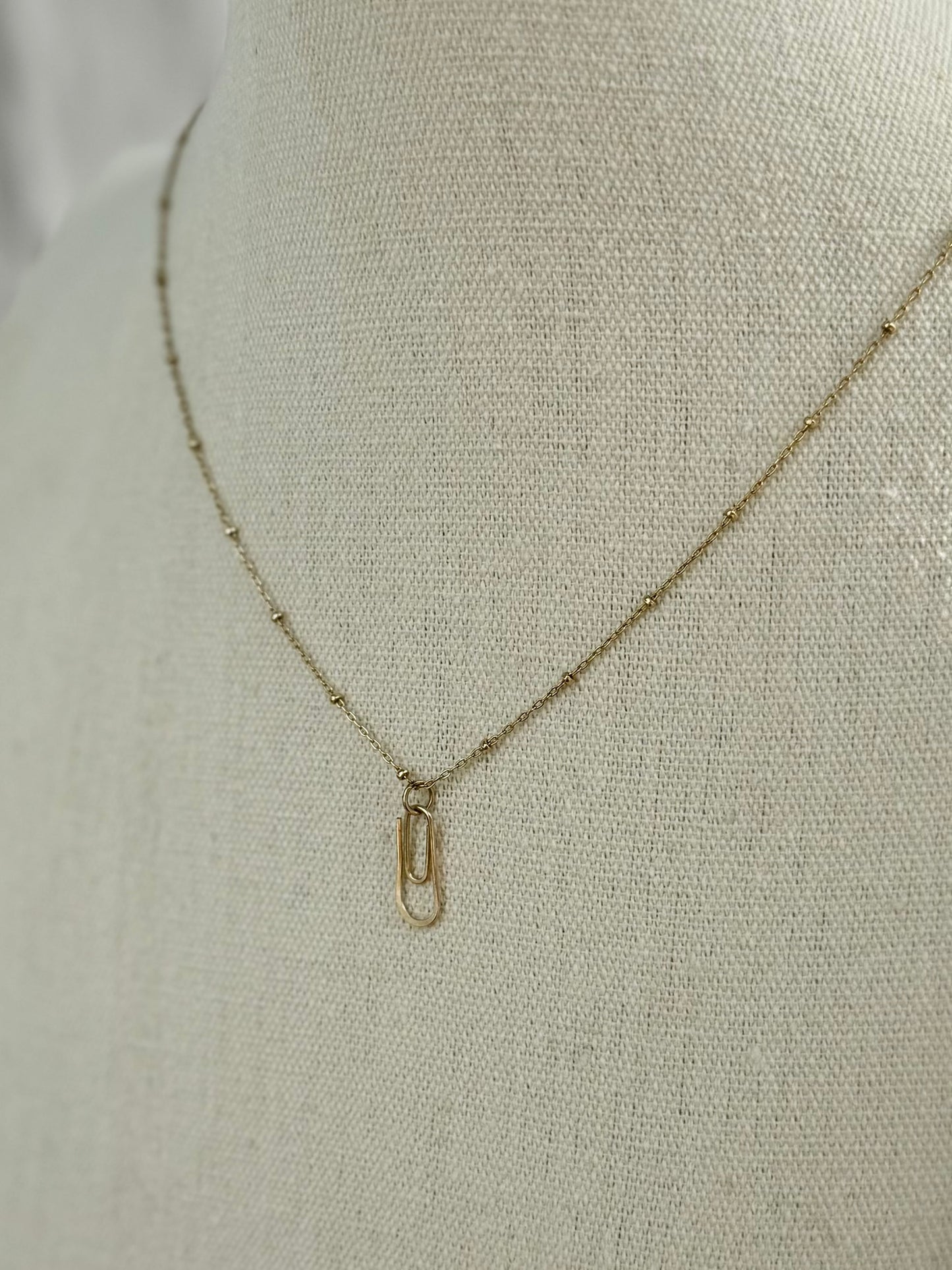 14k Goldfill Paperclip Necklace