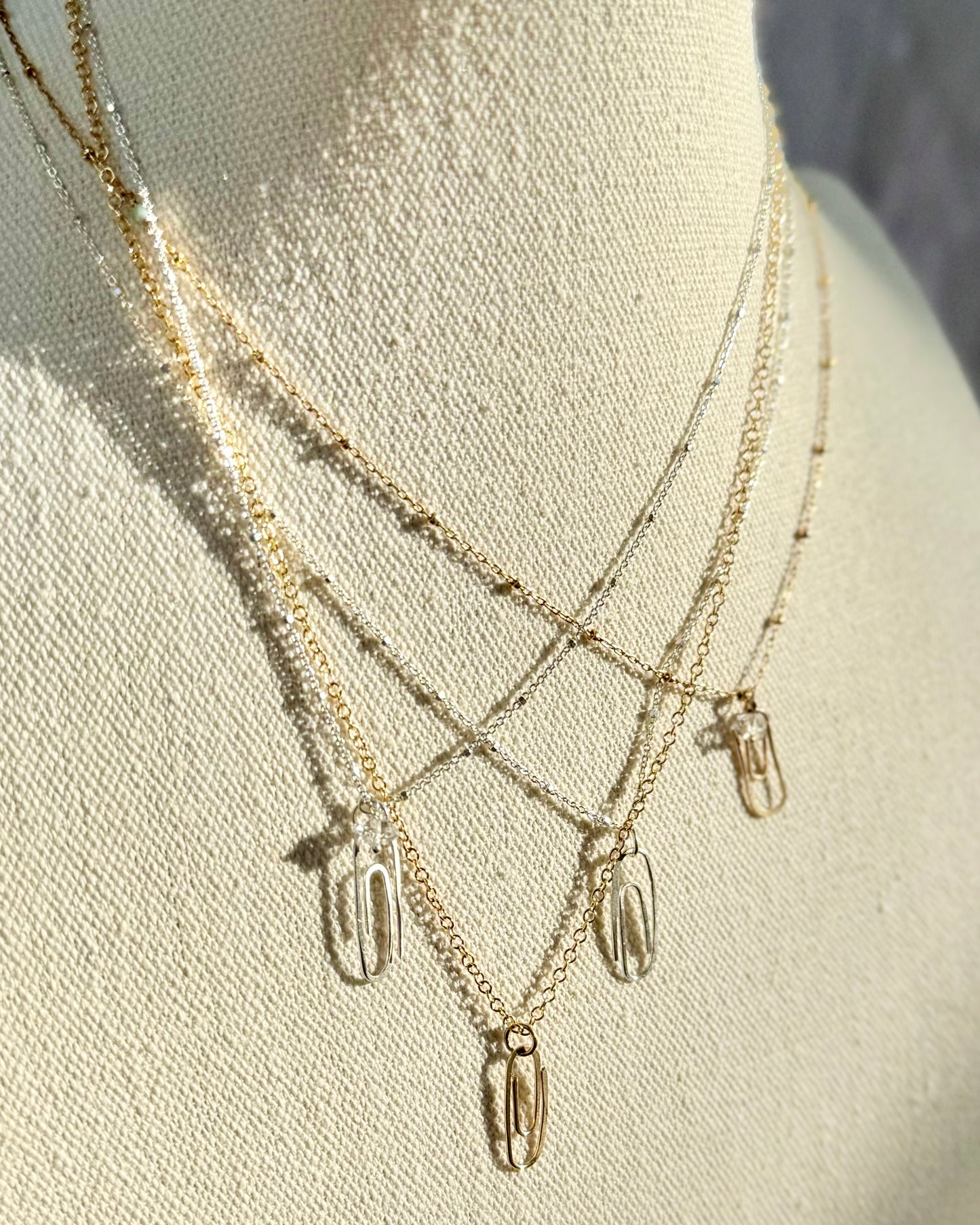 14k Goldfill Paperclip Necklace