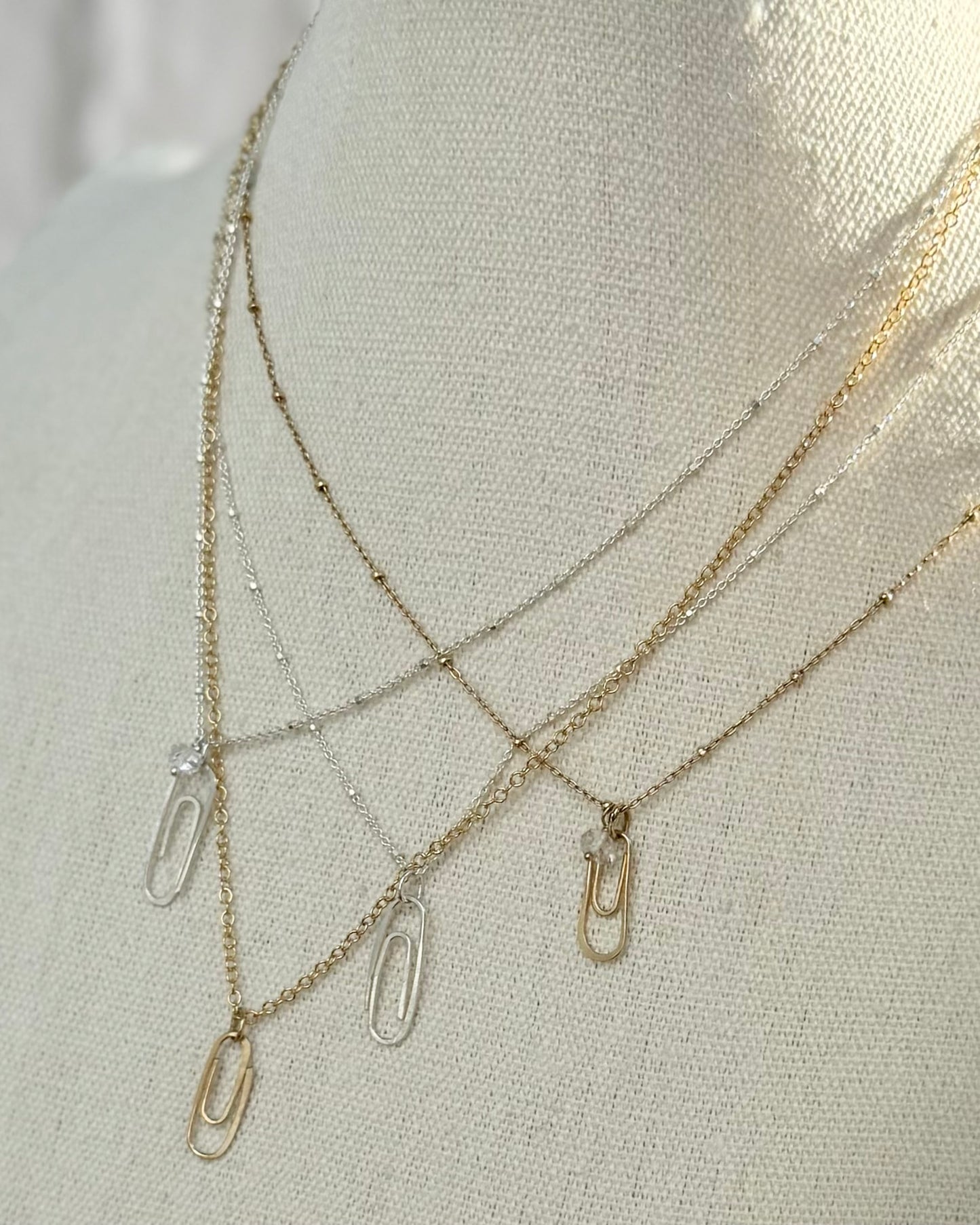 14k Goldfill Paperclip Necklace